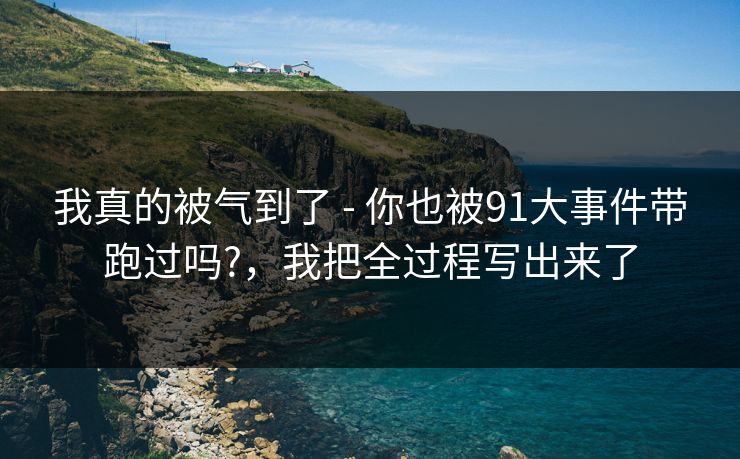 我真的被气到了 - 你也被91大事件带跑过吗?，我把全过程写出来了